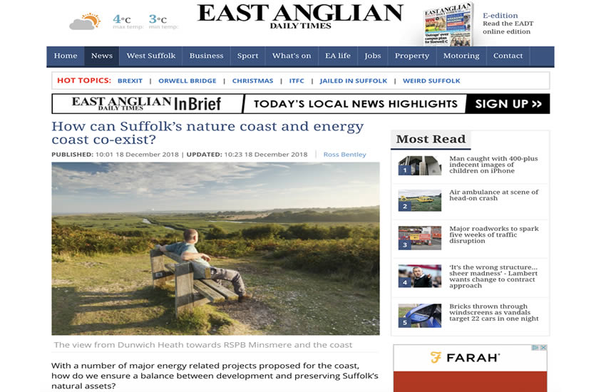 EADT - How can Suffolks nature coast and energy coast co-exist.