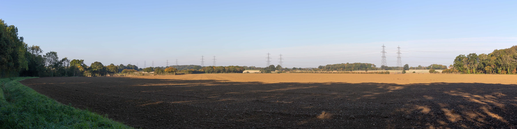 SPR proposed substation sites view from Grove Road, Friston before EA1N & EA2.