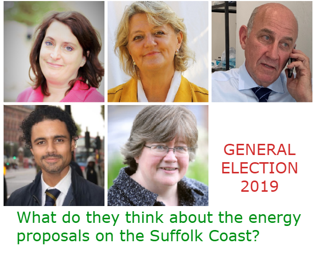What do your Suffolk Coastal parliamentary candidates think about the Energy proposals.