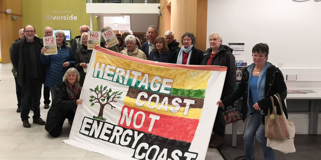 Community visit East Suffolk council head office. Heritage Coast not Energy Coast.